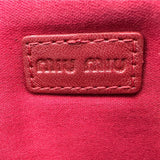 ミュウミュウ miu miu スタッズ アクセサリーポーチ ブラック ヴィッテロリュクスレザー レディース ポーチ