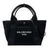 バレンシアガ BALENCIAGA ビアリッツトートバッグ 834501 ブラック キャンバス/レザー レディース トートバッグ