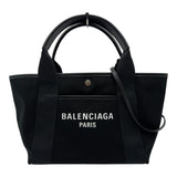 バレンシアガ BALENCIAGA ビアリッツトートバッグ 834501 ブラック キャンバス/レザー レディース トートバッグ