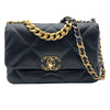 シャネル CHANEL CHANEL19バッグ AS1160 30番台 ブラック シルバー/ゴールド金具 シャイニーラムスキン レディース ショルダーバッグ