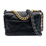シャネル CHANEL CHANEL19バッグ AS1160 30番台 ブラック シルバー/ゴールド金具 シャイニーラムスキン レディース ショルダーバッグ