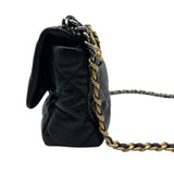 シャネル CHANEL CHANEL19バッグ AS1160 30番台 ブラック シルバー/ゴールド金具 シャイニーラムスキン レディース ショルダーバッグ