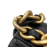 シャネル CHANEL CHANEL19バッグ AS1160 30番台 ブラック シルバー/ゴールド金具 シャイニーラムスキン レディース ショルダーバッグ