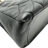 シャネル CHANEL GSTチェーントートバッグ A50995 12番台 ブラック ゴールド金具 キャビアスキン レディース トートバッグ
