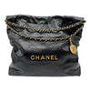 シャネル CHANEL CHANEL22 ハンドバッグ AS3261 ブラック ゴールド金具 シャイニーカーフスキン レディース ハンドバッグ