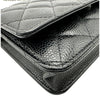 シャネル CHANEL マトラッセ チェーンウォレット AP0250 ブラック シルバー金具 キャビアスキン レディース ショルダーバッグ