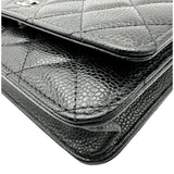 シャネル CHANEL マトラッセ チェーンウォレット AP0250 ブラック シルバー金具 キャビアスキン レディース ショルダーバッグ