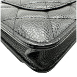 シャネル CHANEL マトラッセ チェーンウォレット AP0250 ブラック シルバー金具 キャビアスキン レディース ショルダーバッグ