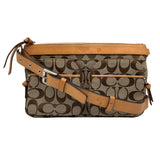 コーチ COACH シグネチャーショルダーバッグ ベージュ シグネチャーキャンバス/レザー ユニセックス ショルダーバッグ