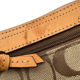 コーチ COACH シグネチャーショルダーバッグ ベージュ シグネチャーキャンバス/レザー ユニセックス ショルダーバッグ
