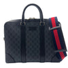 グッチ GUCCI GGスプリーム ブリーフケース 474135 ブラック コーティングキャンバス×レザー メンズ ブリーフケース