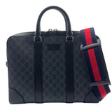 グッチ GUCCI GGスプリーム ブリーフケース 474135 ブラック コーティングキャンバス×レザー メンズ ブリーフケース