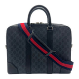 グッチ GUCCI GGスプリーム ブリーフケース 474135 ブラック コーティングキャンバス×レザー メンズ ブリーフケース