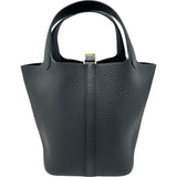 エルメス HERMES ピコタンロックPM G刻印 ブラック ゴールド金具 トリヨン レディース ハンドバッグ