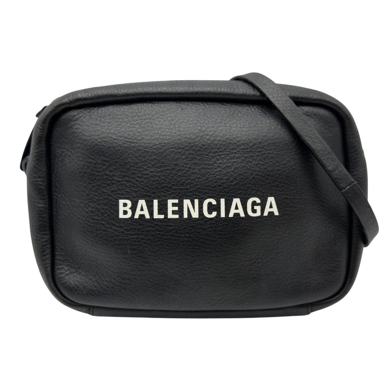 バレンシアガ ショルダーバッグ カメラバッグ エブリデイ ロゴ レザー ネイビー バレンシアガ BALENCIAGA エブリデイ カメラバッグ 489812 ブラック