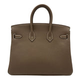 エルメス HERMES バーキン25 G刻 エトゥープ シルバー金具 トゴ レディース ハンドバッグ