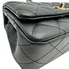 シャネル CHANEL トップハンドル ミニフラップバッグ AS5554 ブラック ゴールド金具 キャビアスキン レディース ハンドバッグ