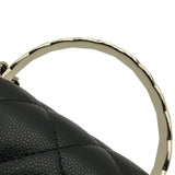 シャネル CHANEL トップハンドル ミニフラップバッグ AS5554 ブラック ゴールド金具 キャビアスキン レディース ハンドバッグ
