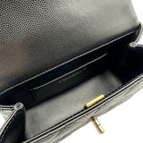 シャネル CHANEL トップハンドル ミニフラップバッグ AS5554 ブラック ゴールド金具 キャビアスキン レディース ハンドバッグ