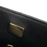 シャネル CHANEL トップハンドル ミニフラップバッグ AS5554 ブラック ゴールド金具 キャビアスキン レディース ハンドバッグ