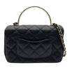 シャネル CHANEL トップハンドル ミニフラップバッグ AS5554 ブラック ゴールド金具 キャビアスキン レディース ハンドバッグ