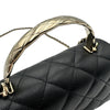 シャネル CHANEL トップハンドル ミニフラップバッグ AS5554 ブラック ゴールド金具 キャビアスキン レディース ハンドバッグ