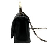 シャネル CHANEL トップハンドル ミニフラップバッグ AS5554 ブラック ゴールド金具 キャビアスキン レディース ハンドバッグ