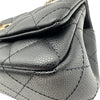 シャネル CHANEL トップハンドル ミニフラップバッグ AS5554 ブラック ゴールド金具 キャビアスキン レディース ハンドバッグ