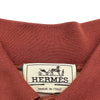 エルメス HERMES 総柄デザイン半袖ポロシャツ ブラウン コットン メンズ ポロシャツ
