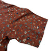 エルメス HERMES 総柄デザイン半袖ポロシャツ ブラウン コットン メンズ ポロシャツ