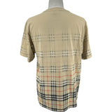 バーバリーロンドン BURBERRY LONDON グラデーションチェック半袖Tシャツ 8119022 ベージュ コットン メンズ 半袖Ｔシャツ