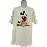 グッチ GUCCI ×Disney ミッキープリント半袖Tシャツ 565806 クリーム コットン メンズ 半袖Ｔシャツ