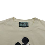 グッチ GUCCI ×Disney ミッキープリント半袖Tシャツ 565806 クリーム コットン メンズ 半袖Ｔシャツ