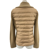 モンクレール MONCLER ダウン切替ニットジャケット キャメル ポリエステル レディース ダウンジャケット