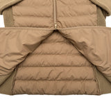 モンクレール MONCLER ダウン切替ニットジャケット キャメル ポリエステル レディース ダウンジャケット