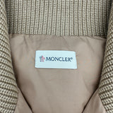 モンクレール MONCLER ダウン切替ニットジャケット キャメル ポリエステル レディース ダウンジャケット