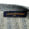 ルイ・ヴィトン LOUIS VUITTON LVロゴストライプジャガードカーディガン HUN67W ブルー ウール メンズ カーディガン