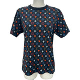 ルイ・ヴィトン LOUIS VUITTON モノグラムゲームオン半袖Tシャツ FKTS98 ブラック コットン レディース 半袖Ｔシャツ