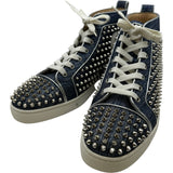 クリスチャン・ルブタン Christian louboutin ルイス オルラート ハイカットスニーカー ブルー デニム メンズ スニーカー