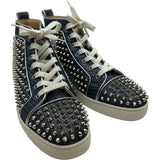 クリスチャン・ルブタン Christian louboutin ルイス オルラート ハイカットスニーカー ブルー デニム メンズ スニーカー