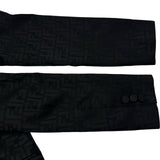 フェンディ FENDI FF総柄シルクテーラードジャケット FJ7286 ブラック シルク レディース テーラードジャケット