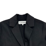 ロエベ LOEWE アナグラムボタンカシミヤ混ロングコート S359336XD7 ブラック ウール レディース その他アウター