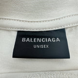 バレンシアガ BALENCIAGA ステンシルロゴプリントTシャツ 764235 ホワイト コットン メンズ 半袖Ｔシャツ