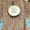 シャネル CHANEL ココマークボタン ボーダーカシミヤカーディガン P78456 ブラウン カシミヤ レディース カーディガン