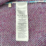グッチ GUCCI GGチェックゴールドボタンカーディガン 731585 ブルー ウール メンズ カーディガン