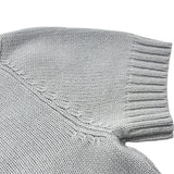 クリスチャン・ディオール Christian Dior シグネチャーカシミヤ半袖ニットセーター 344S98AM003 ブルー カシミヤ レディース セーター