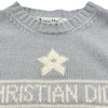 クリスチャン・ディオール Christian Dior シグネチャーカシミヤ半袖ニットセーター 344S98AM003 ブルー カシミヤ レディース セーター