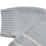 クリスチャン・ディオール Christian Dior シグネチャーカシミヤ半袖ニットセーター 344S98AM003 ブルー カシミヤ レディース セーター