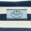プラダ PRADA トライアングルロゴ ボーダーデニムワンピース GFA122 ブルー コットン レディース ワンピース