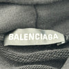 バレンシアガ BALENCIAGA REAL ロゴプリントフーデッドパーカー 620973 ブラック コットン メンズ パーカー